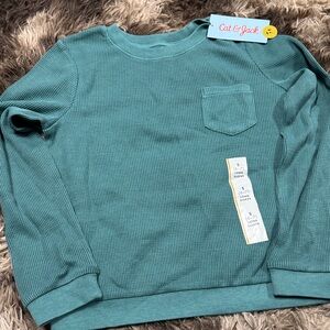 Cat & Jack Kids' Green Long Sleeve Tee